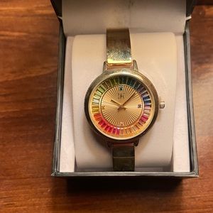 Inc watch with gold band/links